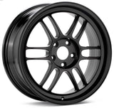 Enkei RPF1 16x7 4x100 43mm Offset 73mm Bore Black Wheel  Miata 4-Lug / 02-06 Mini /  Honda & Acura 4 - 3796704943BK