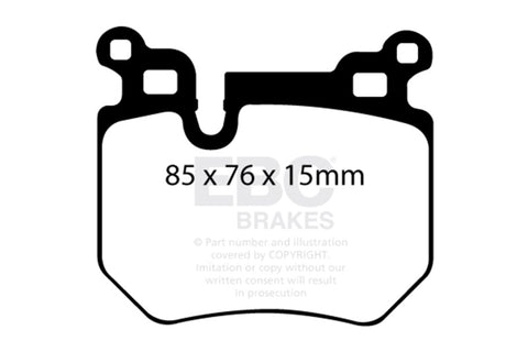 EBC 08-10 BMW 135 3.0 Twin Turbo Bluestuff Rear Brake Pads - DP51996NDX