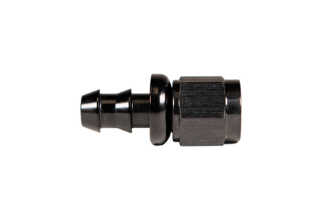 Fleece Performance Universal -6AN Straight to Hose Barb - Black - FPE-PL-00-06