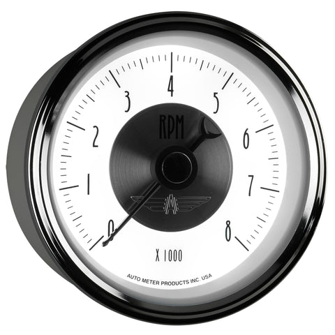Autometer Prestige Pearl Series - Tachometer 3 3/8in 8K RPM In-Dash - 2098