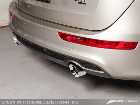 AWE Tuning Audi 8R Q5 3.0T Touring Edition Exhaust Dual Outlet Chrome Silver Tips - 3015-32050