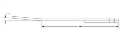 RockJock Antirock Fabricated Steel Sway Bar Arms 21in Long Slight Outward Bend w/ Stickers Pair - RJ-232200-101