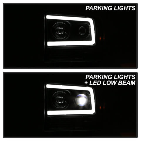 Spyder Ford F-250 99-04/Excursion 00-04 1 Piece LED Headlights - Black PRO-YD-FF25099V2PL-BK - 5088062