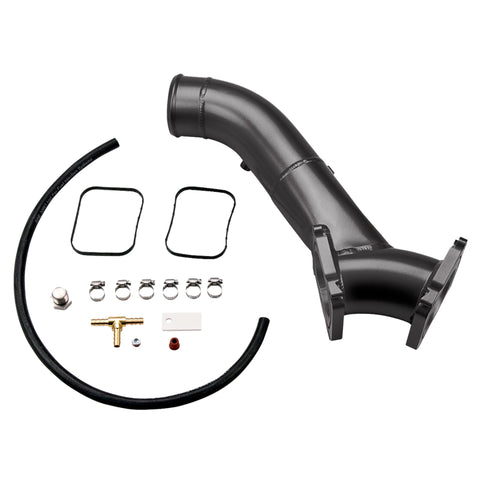 Wehrli 01-04 Chevrolet 6.6L LB7 Duramax 3in Fabricated Y-Bridge w/FPRV Block Off - WCFab Red - WCF100649-RED