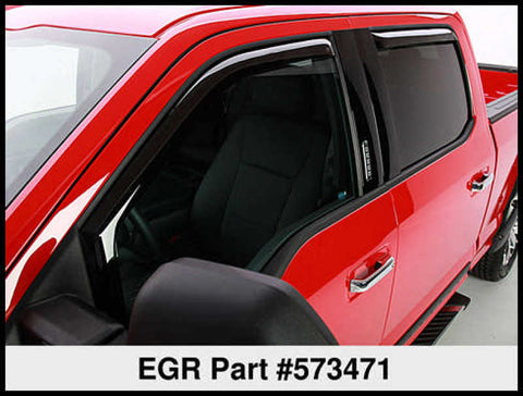 EGR 15+ Ford F150 Super Cab In-Channel Window Visors - Set of 4 (573471) - 573471