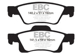 EBC 11+ Dodge Durango 3.6 Yellowstuff Rear Brake Pads - DP41872R