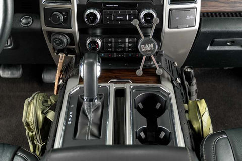 DV8 Offroad 15-20 Ford F150 / 17-21 Ford F250/F350 Center Console Molle Panels & Device Mount - CCFF-01