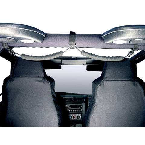 Rugged Ridge Rear Dual Grab Strap Black 87-06 Jeep Wrangler - 13305.05