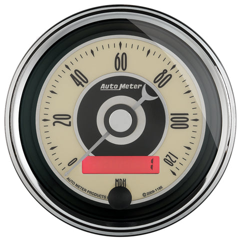 AutoMeter Gauge Speedometer 3-3/8in. 120MPH Elec. Programmable Cruiser Ad - 1187