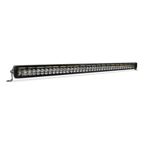 Go Rhino Xplor Blackout Combo Series Dbl Row LED Light Bar w/Amber (Side/Track Mount) 40in. - Blk - 754004012CDS
