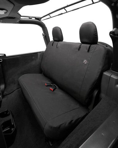 Bestop 18-23 Jeep Wrangler JL 2-Door Rear Seat Covers (Black Diamond) - 29292-35