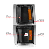 ANZO 1994-1998 Chevrolet Blazer Corner Lights Black Housing Clear Lens w/ Amber Reflector - 521042