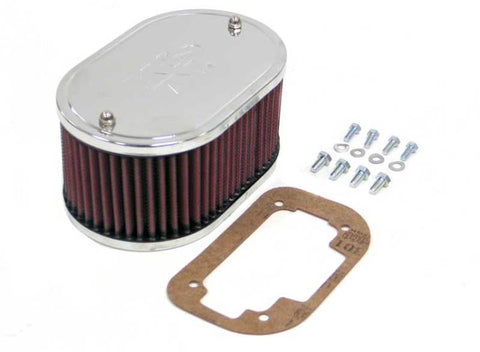 K&N Custom Oval Race Filter Red 7in O/S L x 4.5in O/S W x 3.5in H - 56-1040