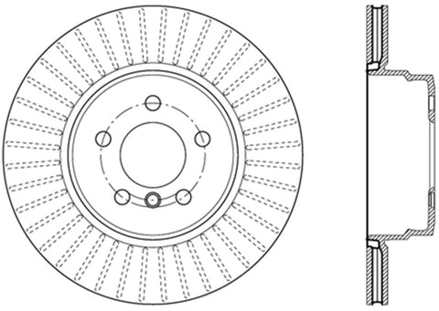 StopTech 07-18 BMW X5 / 08-19 BMW X6 SportStop Cryo Drilled & Slotted Rotor - Rear Right - 127.34095CR