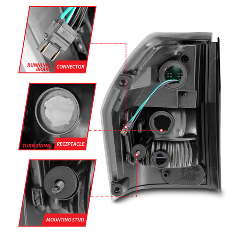 ANZO 2005-2008 Dodge Magnum LED Taillights Chrome - 321016