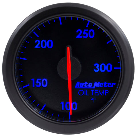 Autometer Airdrive 2-1/6in Oil Temp Gauge 100-300 Degrees F - Black - 9140-T