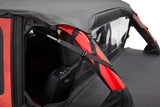 Bestop 18-23 Jeep Wrangler JL 4-Door Header Safari Cable Style Bikini (Black Diamond) - 52608-35