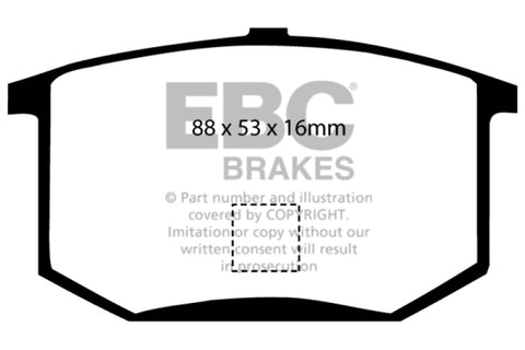 EBC 75-80 Lotus Esprit 2.0 Greenstuff Rear Brake Pads - DP2298