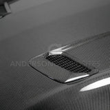 Anderson Composites 18-20 Ford Mustang Double Sided Type-OE Carbon Fiber Hood - AC-HD18FDMU-OE-DS