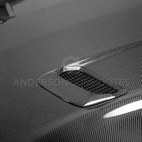 Anderson Composites 18-20 Ford Mustang Double Sided Type-OE Carbon Fiber Hood - AC-HD18FDMU-OE-DS