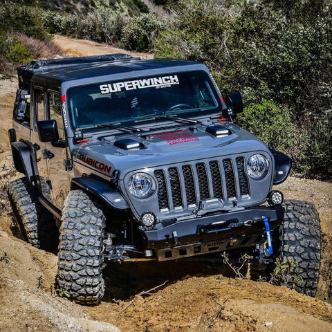 Westin 18-20 Jeep Wrangler JL 2dr LED Hood Scoops - Textured Black - 62-41115