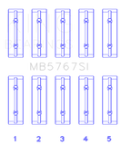King Nissan HR15/16DE (Size STD) Main Bearing Set - MB5767SI