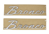 Ford Racing 21-23 Bronco Script Fender Badge - Silver - M-1447-BSS