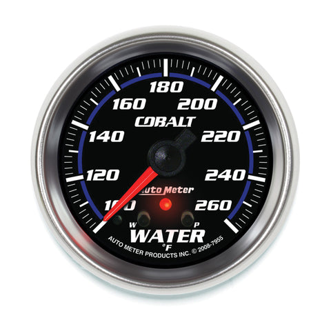 Autometer Cobalt 66.7mm 100-260 Degree F DSM Water Temperature Gauge - 7955