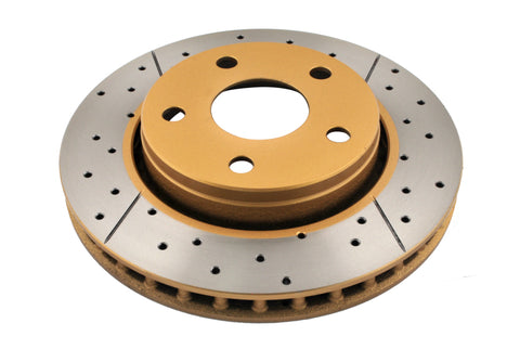 DBA 07-17 Jeep Wrangler Front Drilled & Slotted Street Series X-Gold Rotor - 2536X