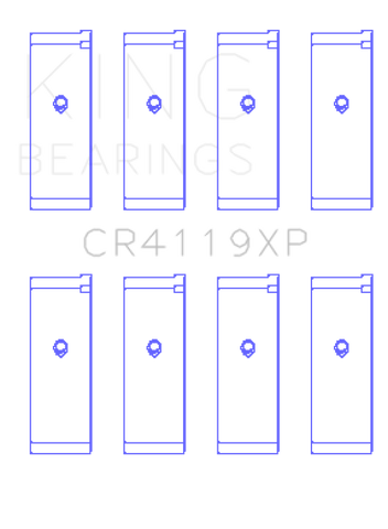 King Mitsubishi 4G91/4G92/4G93 16V XP - Series Performance Rod Bearing Set - Size STD - CR4119XP