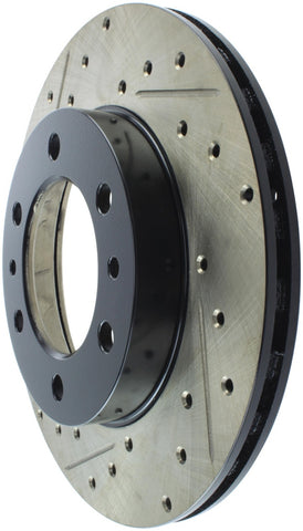 StopTech 81-89 Toyota Land Cruiser Slotted & Drilled Front Rotor - 127.44037R