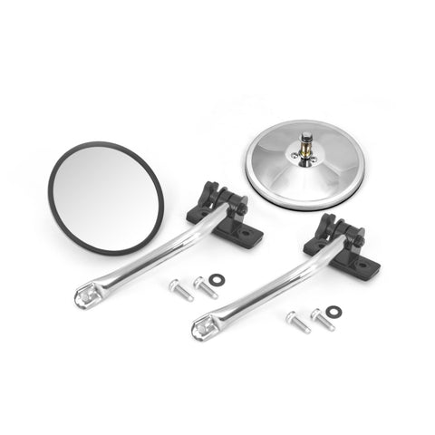 Rugged Ridge 97-18 Jeep Wrangler Stainless Steel Round Quick Release Mirror Relocation Kit - 11026.11