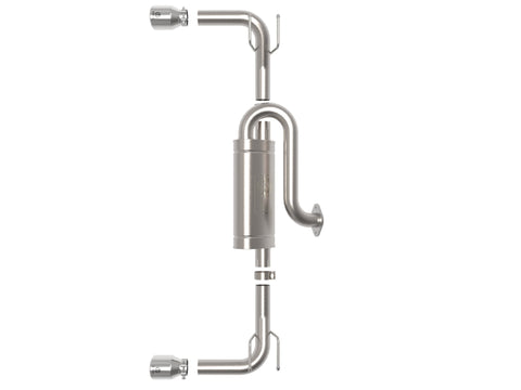 aFe 19-22 Mazda 3 L4 2.5L Takeda 3in to 2-1/2in 304 Stainless Steel Axle-Back Exhaust w/Polished Tip - 49-37023-P