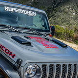 Westin 18-20 Jeep Wrangler JL 2dr LED Hood Scoops - Textured Black - 62-41115