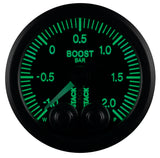 Autometer Stack 52mm -1 to +2 Bar (Incl T-Fitting) Pro-Control Boost Pressure Gauge - Black - ST3511
