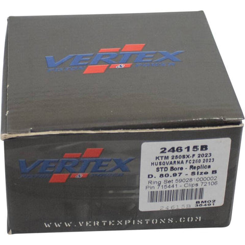 Vertex Piston 2024 KTM 250 EXC-F 250cc Forged Replica Piston Kit - 24615B