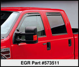 EGR 99+ Ford Super Duty Crew Cab In-Channel Window Visors - Set of 4 (573511) - 573511
