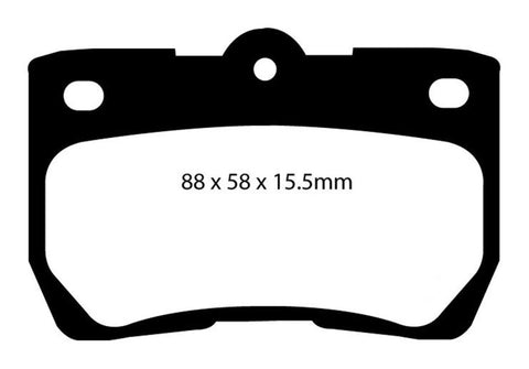 EBC 06-07 Lexus GS300 3.0 Yellowstuff Rear Brake Pads - DP41586R