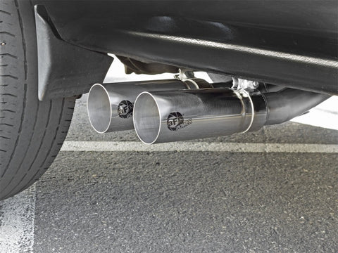 aFe Rebel Series CB Middle-Side Exit SS Exhaust w/ Polished Tips 09-16 GM Silverado/Sierra V6/V8 - 49-44070-P