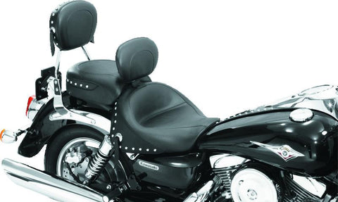 Mustang 03-08 Kawasaki Vulcan 1600 Classic,05-08 Nomad Tour 2PC Seat w/Driver Backrest Studs - Black - 79350
