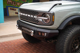 DV8 Offroad 2021+ Ford Bronco Bumper- Accommodates 20in Dual Row Light Bar & (4) 3in Pod Light Mount - FBBR-03