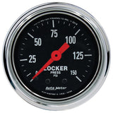 Autometer Traditional Chrome 2-1/16in 150 PSI Mechanical Air Locker Gauge - 2430
