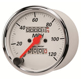 Autometer Arctic White 3-1/8in 0-120 MPH Mechanical Speedometer Gauge - 1396