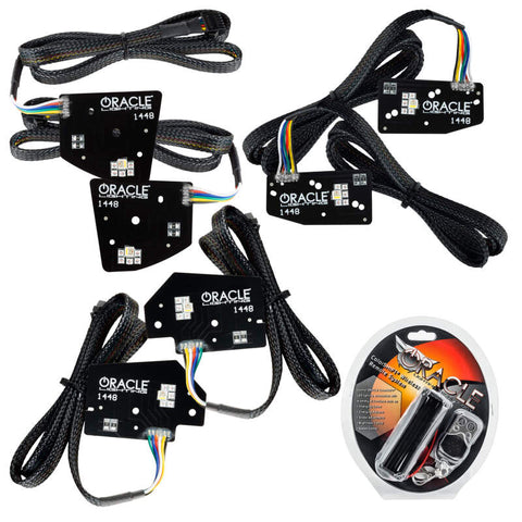 Oracle 19-21 RAM 1500 Projector LED Headlight DRL Kit - RGBW+A w/ RF Controller - 1448-330