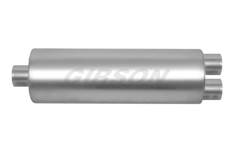 Gibson SFT Superflow Center/Dual Round Muffler Stainless - 758216S