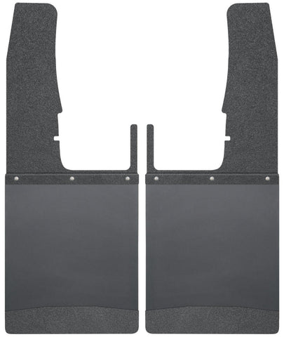 Husky Liners 09-16 Dodge Ram 1500/2500/3500 12in W Black Top & Weight Kick Back Front Mud Flaps - 17103