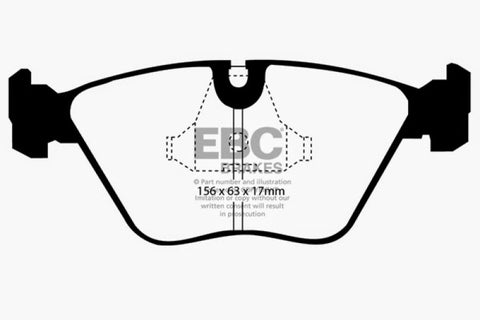 EBC 89-91 Audi 200 2.2 Turbo (ATE) Redstuff Front Brake Pads - DP3689/2C