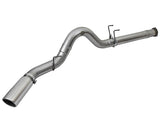 aFe LARGE BORE HD 5in 409-SS DPF-Back Exhaust w/Polished Tip 2017 Ford Diesel Trucks V8 6.7L (td) - 49-43090-P