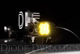 Diode Dynamics Stage Series C1 LED Pod Sport - Yellow Flood Standard ABL (Pair) - DD6448P