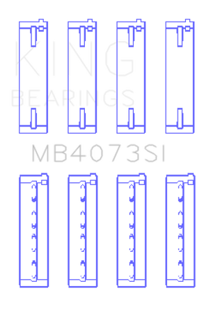 King Engine Bearings Audi Acz/Aah/Ack. Aej/Asn (Size +0.50mm) Main Bearing Set - MB4073SI0.5